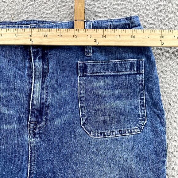 J.Crew Demi Boot Jean Women 33 WideLeg Front Pocket Y2k Western Academia Classic - Picture 3 of 15